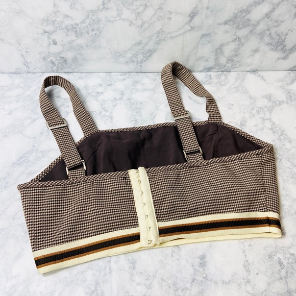 Wild Honey Vintage style Houndstooth Bralette Crop - Picture 4 of 8